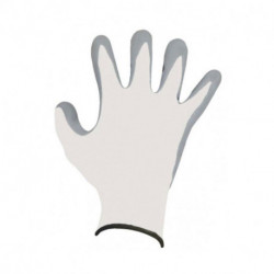 gants IDMONIT support nylon gris/blanc